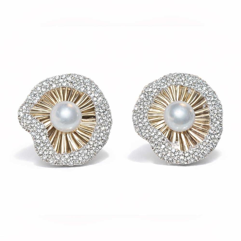 ⚜️Trendy Silver and Gold Statement Earrings